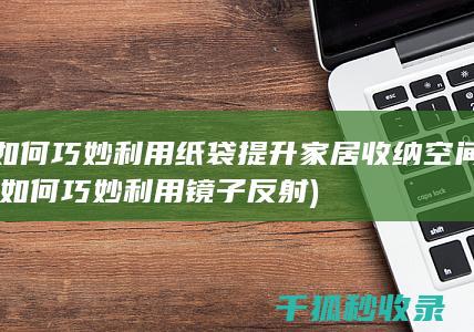 如何巧妙利用纸袋提升家居收纳空间 (如何巧妙利用镜子反射)