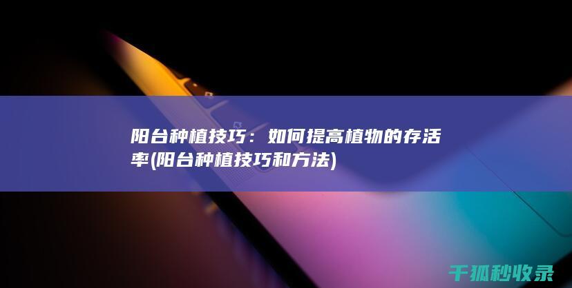 技巧和方法