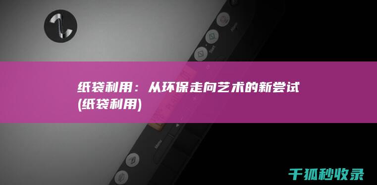 纸袋利用：从环保走向艺术的新尝试 (纸袋 利用)